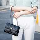 Elegant Black Chain Shoulder Bag – Faux Leather Luxury Style