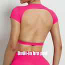 Hearuisavy Women’s Sports Crop Top – Breathable & Backless Design ✅