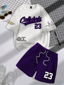 Men’s Fashion Summer 2-Piece – Personalized Print Tee & Shorts