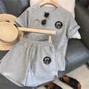 Women’s Sporty 2-Piece Tracksuit – Tee & Shorts Set