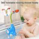 Watering Elephant Baby Bath Toy Spinning Fun Sensory Play Elephant Water Pump Toy Strong Suction ABS Waterfall Bathtub Toy