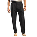 Men’s Formal Trousers – Hemmed Bottoms, Solid Color