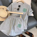 Women’s Sporty 2-Piece Tracksuit – Tee & Shorts Set