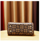 Elegant Women’s Handbag – Brown & Black with Gold Details