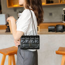 Elegant Black Chain Shoulder Bag – Faux Leather Luxury Style