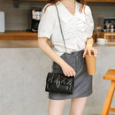 Elegant Black Chain Shoulder Bag – Faux Leather Luxury Style