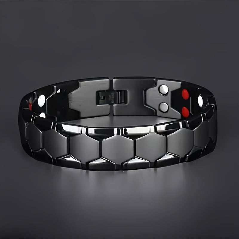 Men’s 4-in-1 Magnetic Titanium Bracelet – Stylish & Powerful