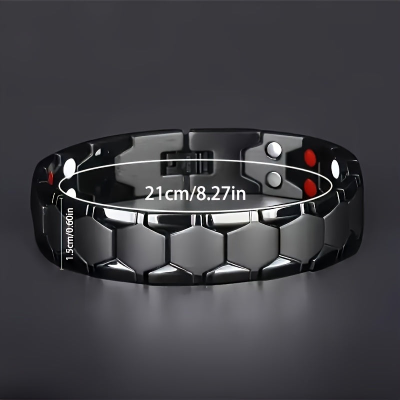 Men’s 4-in-1 Magnetic Titanium Bracelet – Stylish & Powerful