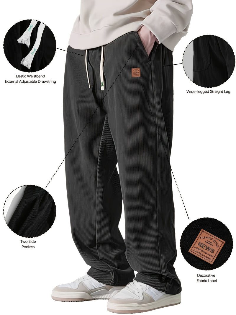 Men’s Straight Leg Corduroy Trousers – Comfortable Casual Wear