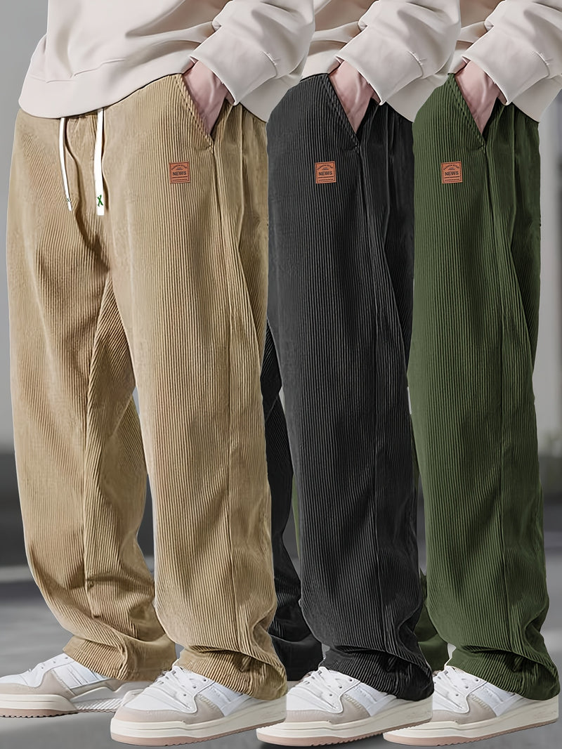 Men’s Straight Leg Corduroy Trousers – Comfortable Casual Wear