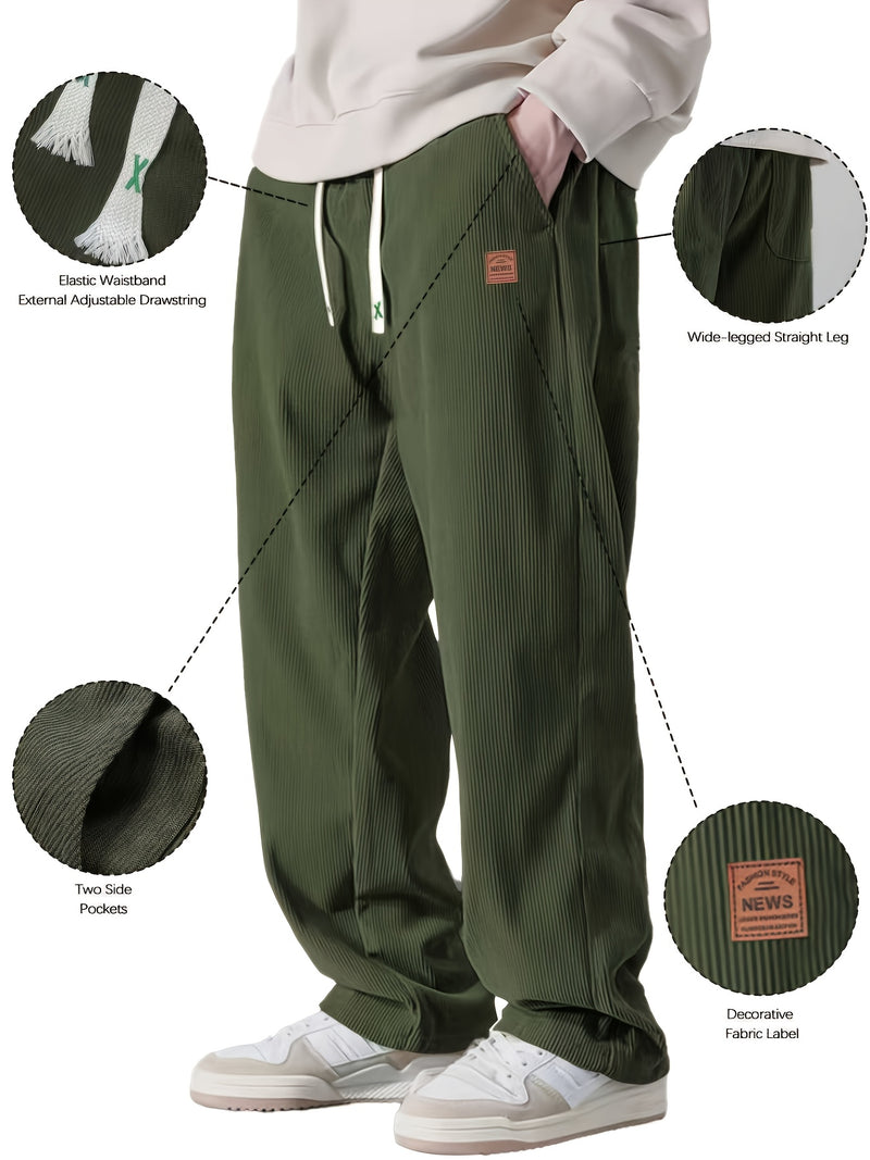 Men’s Straight Leg Corduroy Trousers – Comfortable Casual Wear