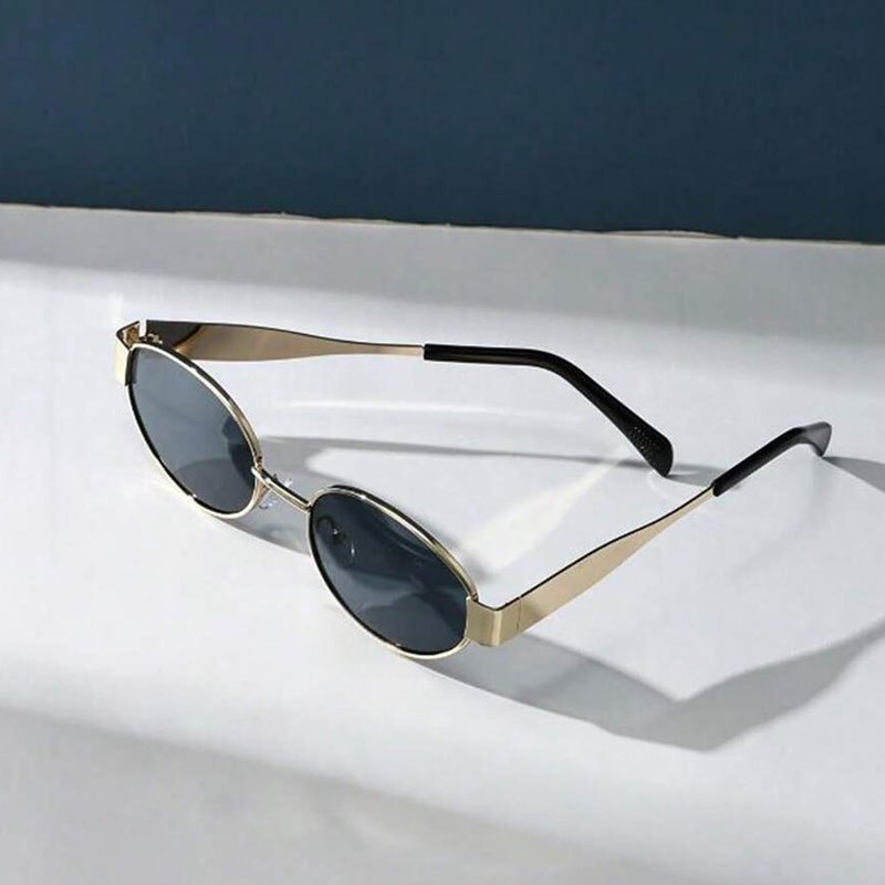 Retro Oval Metal Sunglasses – Classic Style for Summer Adventures