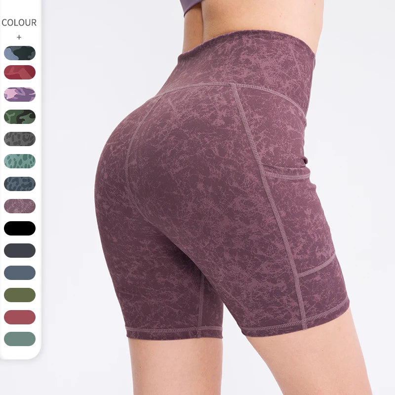 Women’s High-Waist Yoga Shorts – Pocket & Compression Fit ✅