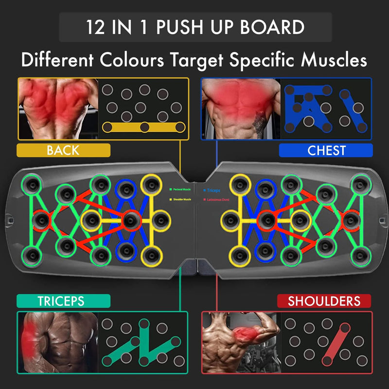 Portable Push-Up Board – Multifunctional Foldable Fitness Trainer ✅