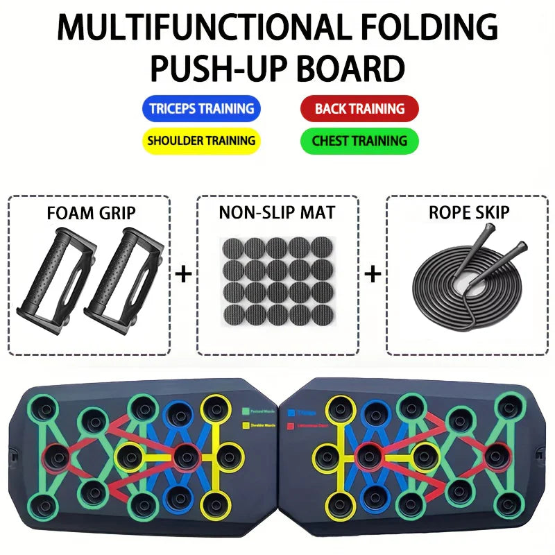 Portable Push-Up Board – Multifunctional Foldable Fitness Trainer ✅