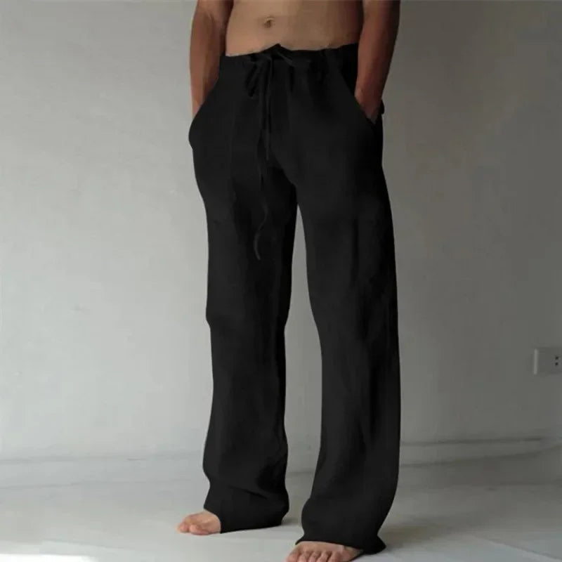 Men’s Baggy Cotton-Linen Pants – Casual & Breathable Joggers