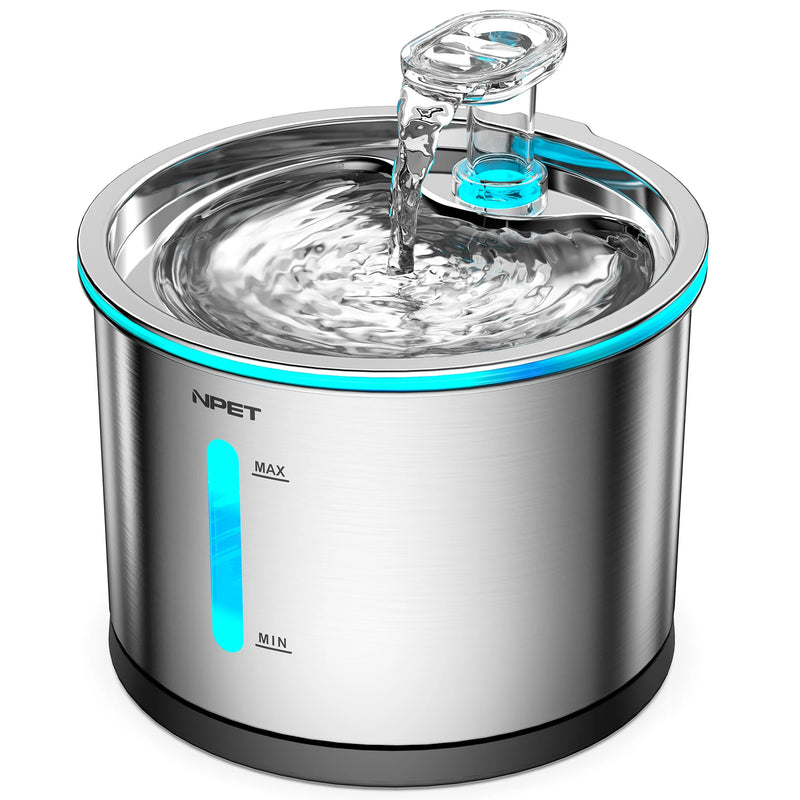 1.5L Stainless Steel Pet Fountain – Quiet, Safe & Easy to Clean