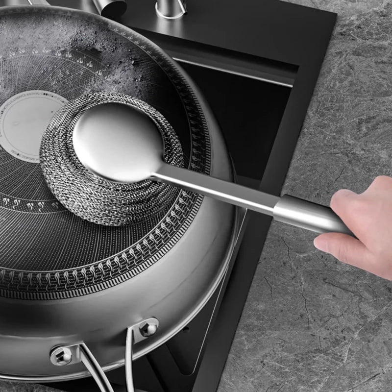 Steel Wool Pot Brush – Kitchen Cleaning & Dish Scrubber
