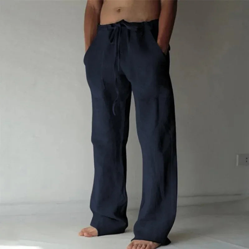 Men’s Baggy Cotton-Linen Pants – Casual & Breathable Joggers