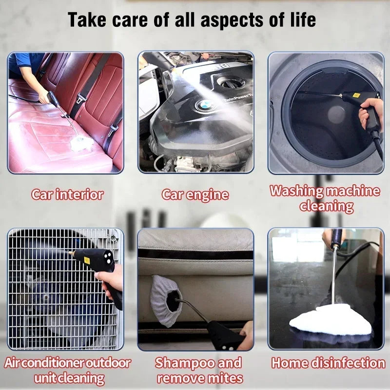 110V/220V Steam Cleaner – Handheld for Kitchen, Car & AC
