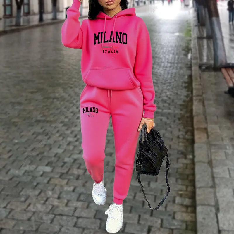 Women’s Autumn Winter Tracksuit – Hoodie & Pants Set