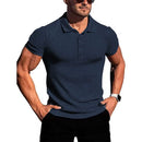 Men’s Short-Sleeve Slim Polo – Fitness & Running Shirt