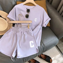 Women’s Sporty 2-Piece Tracksuit – Tee & Shorts Set
