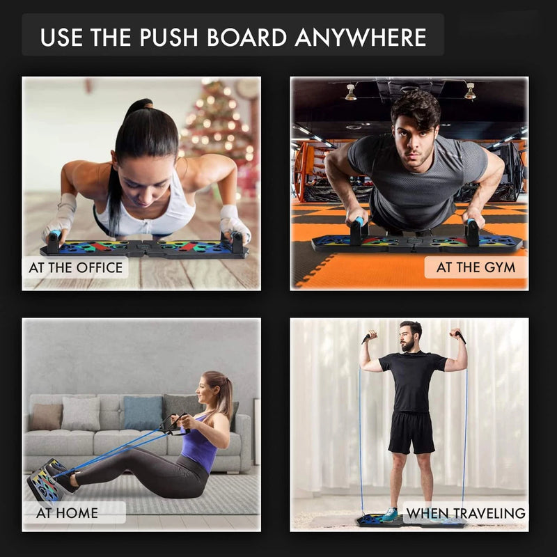 Portable Push-Up Board – Multifunctional Foldable Fitness Trainer ✅