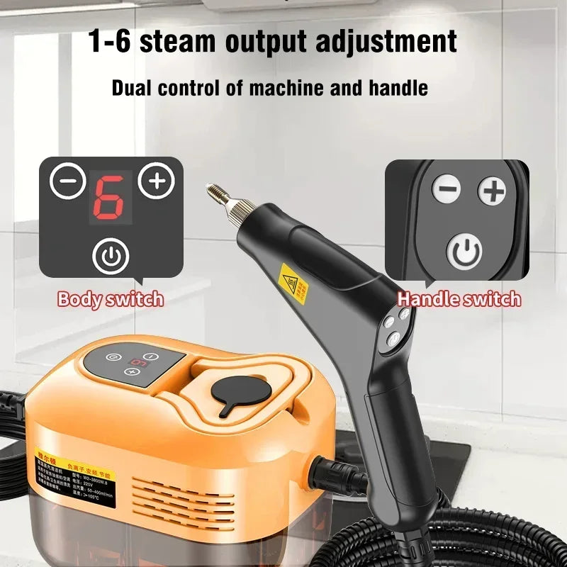 110V/220V Steam Cleaner – Handheld for Kitchen, Car & AC