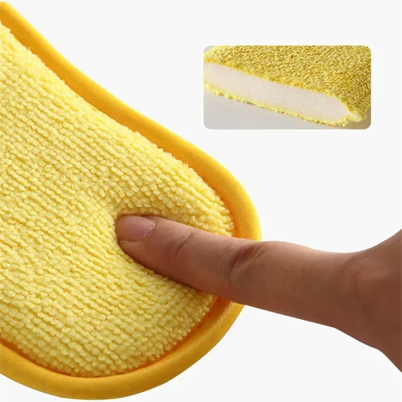 5-Piece Sponge Cleaning Brush Set – Soft Scrubbing Pads for Kitchen
