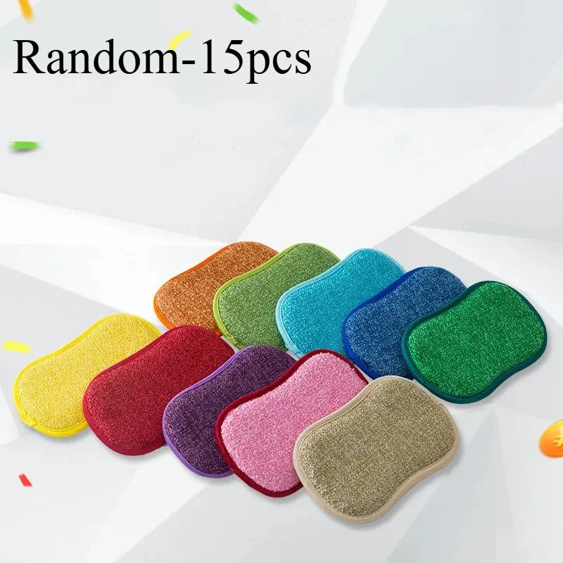 5-Piece Sponge Cleaning Brush Set – Soft Scrubbing Pads for Kitchen