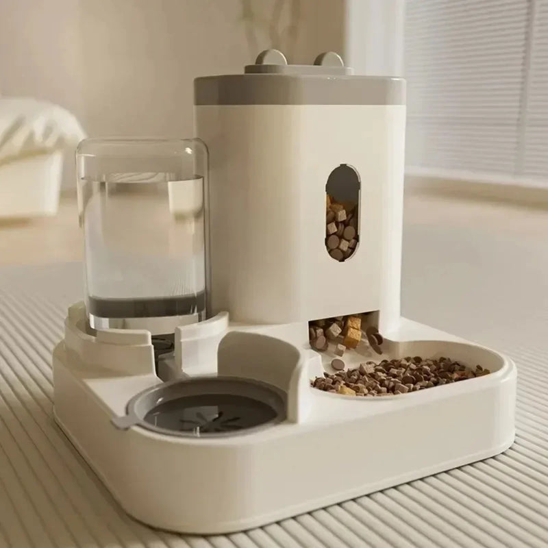 2-in-1 Pet Feeder & Water Fountain – Smart Food Dispenser for Cats & Dogs
