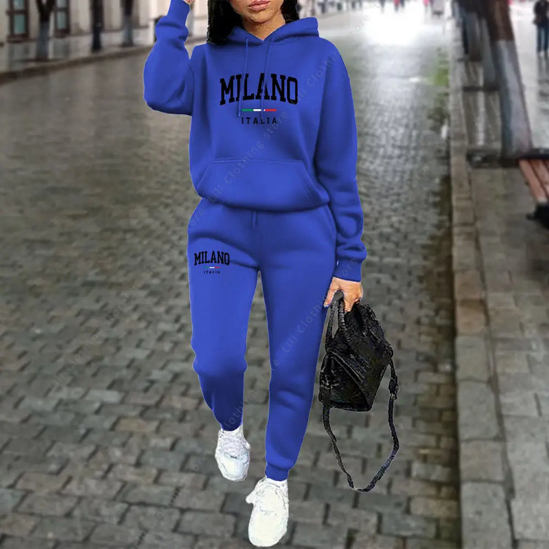 Women’s Autumn Winter Tracksuit – Hoodie & Pants Set