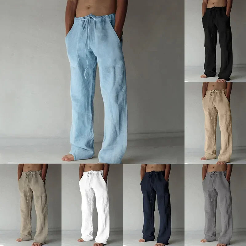 Men’s Baggy Cotton-Linen Pants – Casual & Breathable Joggers