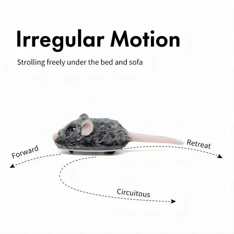 Rechargeable Interactive Mouse Toy – Moving & Sound Cat Toy ✅