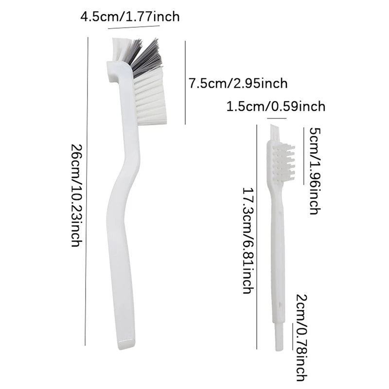 Plastic Household Cleaning Brushes – Narrow Long Handles for Kitchen