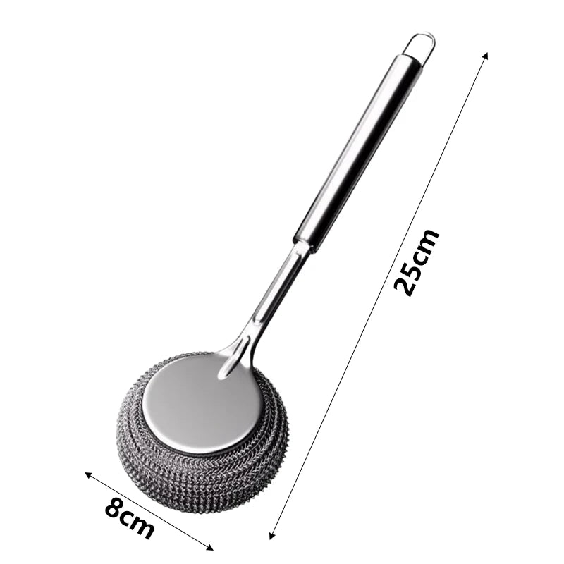 Steel Wool Pot Brush – Kitchen Cleaning & Dish Scrubber