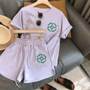 Women’s Sporty 2-Piece Tracksuit – Tee & Shorts Set