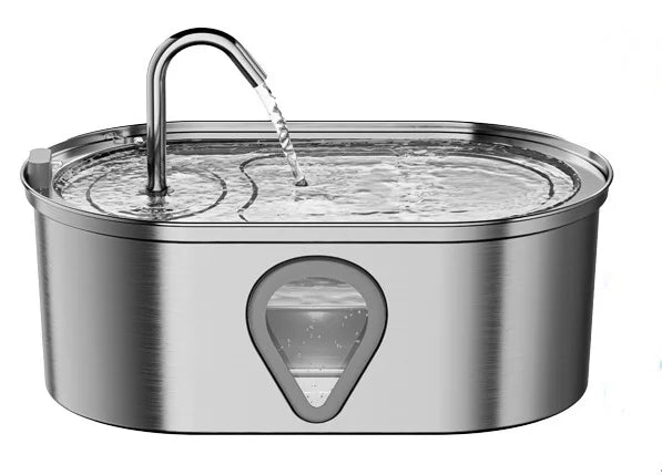 Automatic Cat Water Fountain – 3.5L Stainless Steel with LED