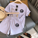 Women’s Sporty 2-Piece Tracksuit – Tee & Shorts Set