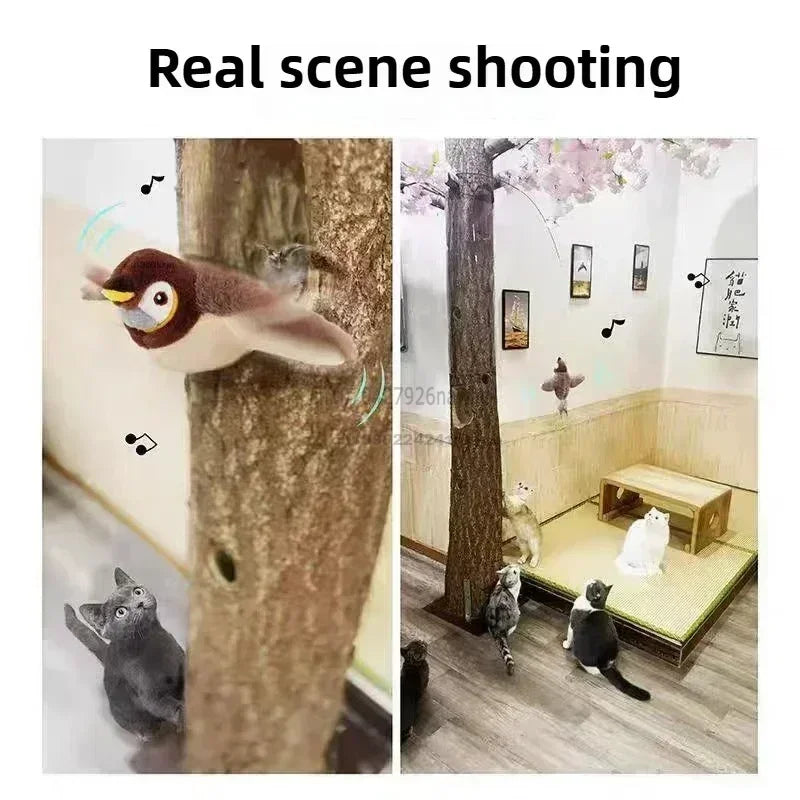 Interactive Electric Bird Toy – Flapping Wings & Catnip for Cats ✅