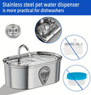 Automatic Cat Water Fountain – 3.5L Stainless Steel with LED