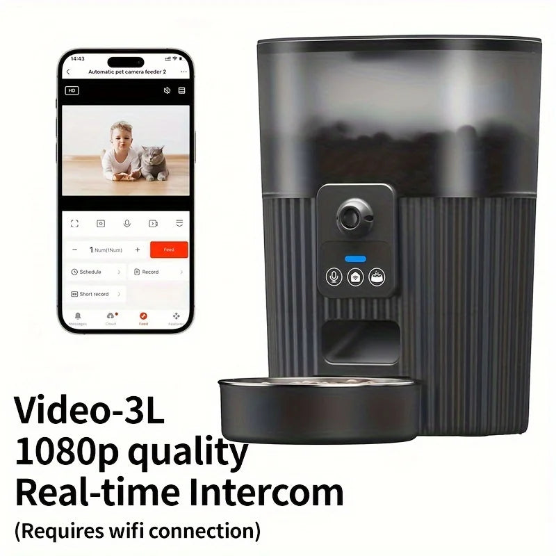 Smart Cat & Dog Feeder – PAPIFEED WiFi Auto Food Machine