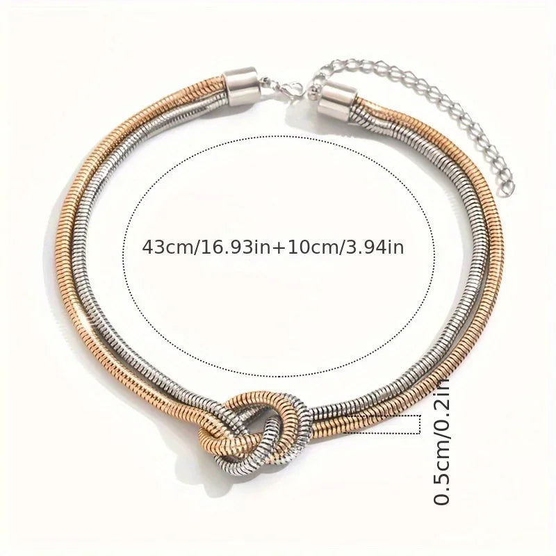 Elegant Snake Chain Choker – Stylish Stainless Steel Necklace