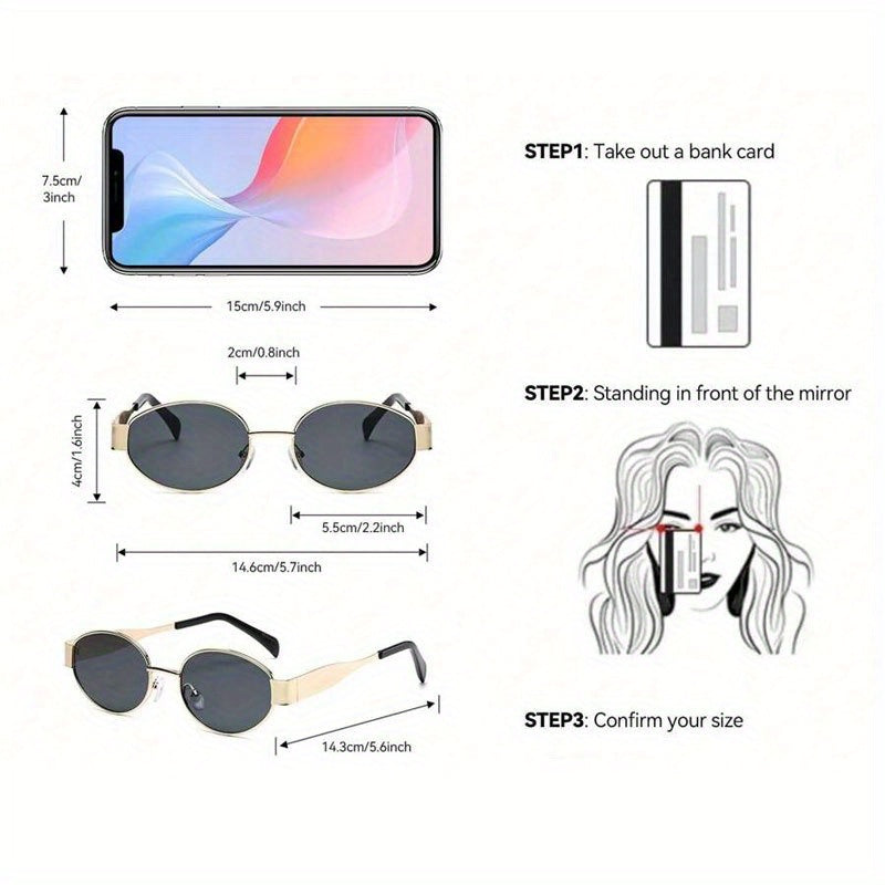 Retro Oval Metal Sunglasses – Classic Style for Summer Adventures