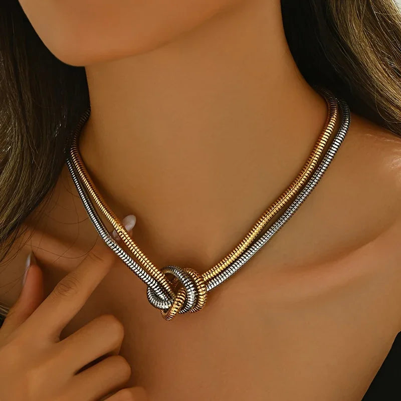 Elegant Snake Chain Choker – Stylish Stainless Steel Necklace