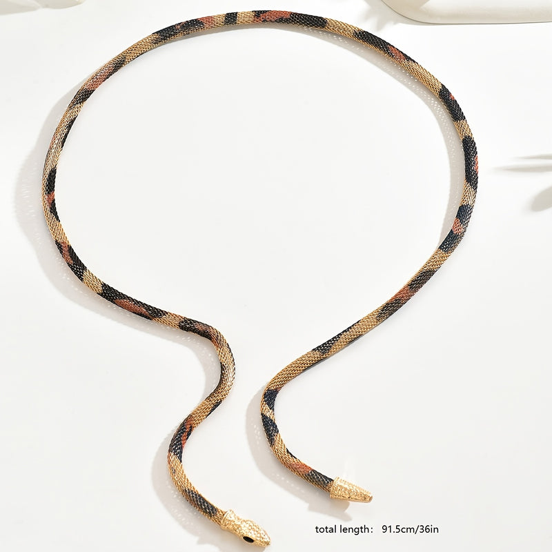 Punk Snake Necklace – Gold Serpent Pendant for Bold Style